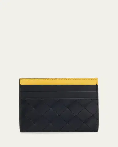 Bottega Veneta Men's Colorblock Leather Card Holder | Thumbnail 4 Bottega Veneta Men's Colorblock Leather Card Holder | Thumbnail 4