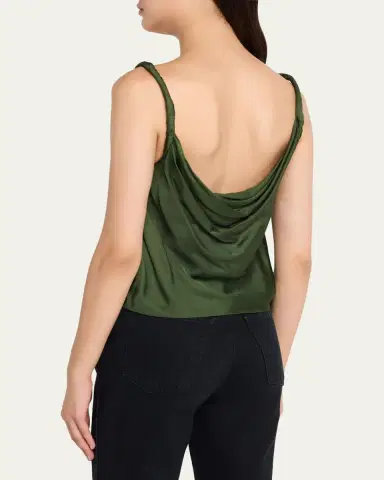Alice + Olivia Monique Twisted-Strap Satin Tank Top | Thumbnail 3 Alice + Olivia Monique Twisted-Strap Satin Tank Top | Thumbnail 3