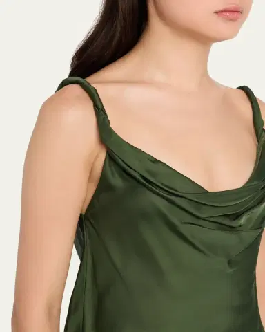Alice + Olivia Monique Twisted-Strap Satin Tank Top | Thumbnail 5 Alice + Olivia Monique Twisted-Strap Satin Tank Top | Thumbnail 5
