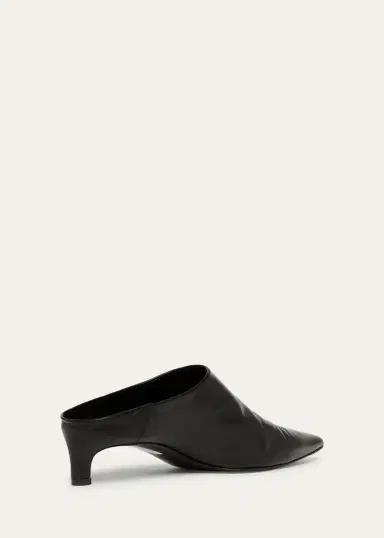 Jil Sander Leather Kitten Mule Pumps | Thumbnail 2
