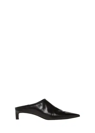Jil Sander Leather Kitten Mule Pumps | Thumbnail 1