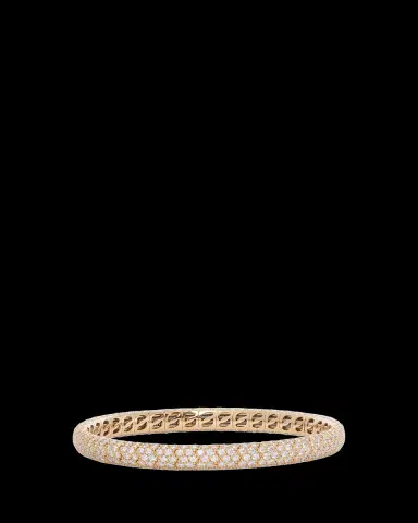 Sidney Garber 18K Yellow Gold Diamond Narrow Pave Stretch Bracelet | Thumbnail 2