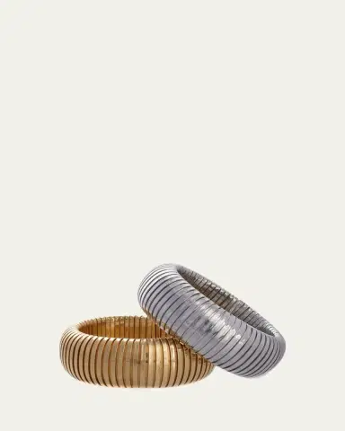 Sidney Garber 18K White Gold Domed Cuff Bracelet | Thumbnail 3