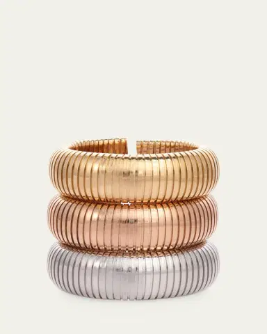 Sidney Garber 18K White Gold Domed Cuff Bracelet | Thumbnail 4