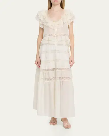 LoveShackFancy Nivine Silk Lace Maxi Skirt | Thumbnail 2 LoveShackFancy Nivine Silk Lace Maxi Skirt | Thumbnail 2