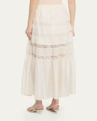 LoveShackFancy Nivine Silk Lace Maxi Skirt | Thumbnail 3 LoveShackFancy Nivine Silk Lace Maxi Skirt | Thumbnail 3