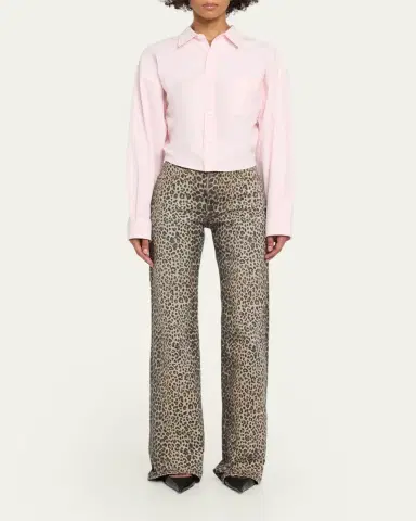 R13 Jane Wide-Leg Leopard Jeans | Thumbnail 2 R13 Jane Wide-Leg Leopard Jeans | Thumbnail 2