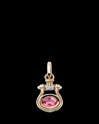 Mason and Books 14K Pendulum Pendant with Pink Tourmaline | Thumbnail 2