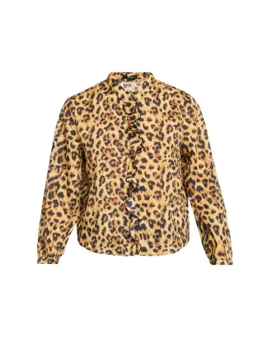 R13 Leopard-Print Cotton Ruffle Blouse | Thumbnail 1 R13 Leopard-Print Cotton Ruffle Blouse | Thumbnail 1