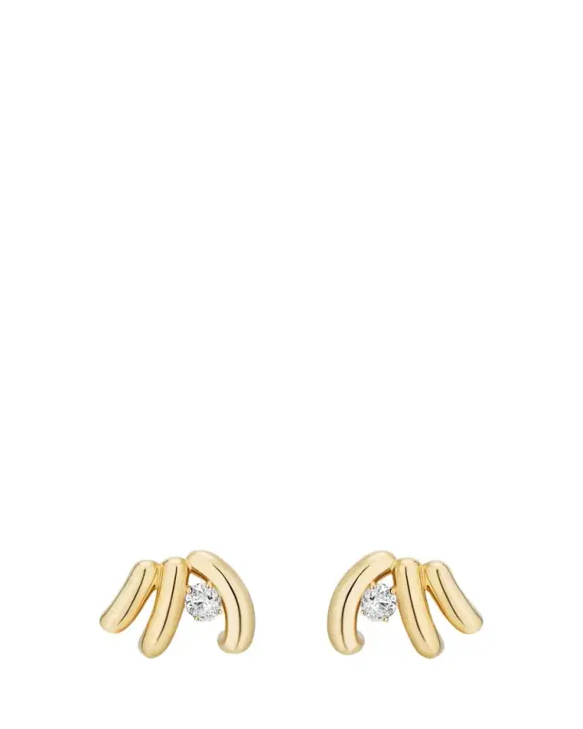 Mason and Books 14K Siren Cove Climber Earrings with Diamonds