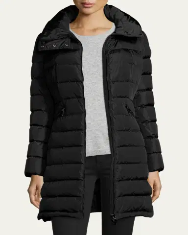 Moncler Flammette High-Neck Puffer Coat | Thumbnail 4