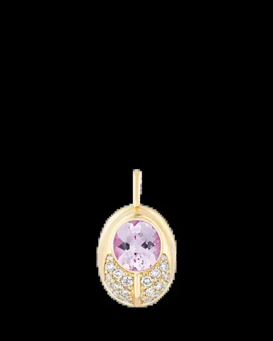 Mason and Books 14K Love Bug Diamond Pendant with Rose de France | Thumbnail 2