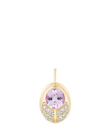 Mason and Books 14K Love Bug Diamond Pendant with Rose de France | Thumbnail 1