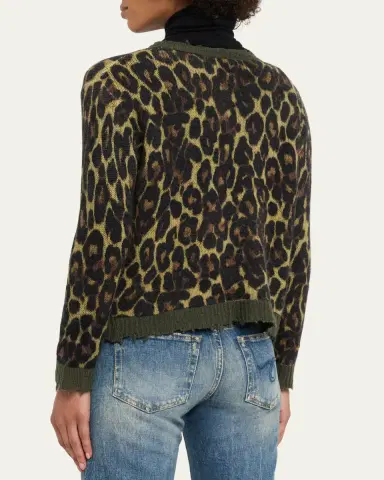 R13 Leopard-Print Cashmere Sweater | Thumbnail 3 R13 Leopard-Print Cashmere Sweater | Thumbnail 3