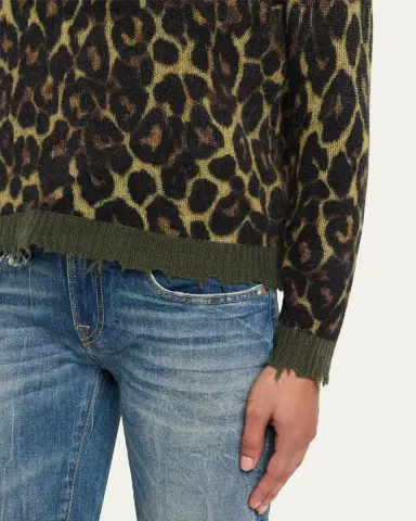 R13 Leopard-Print Cashmere Sweater | Thumbnail 5 R13 Leopard-Print Cashmere Sweater | Thumbnail 5