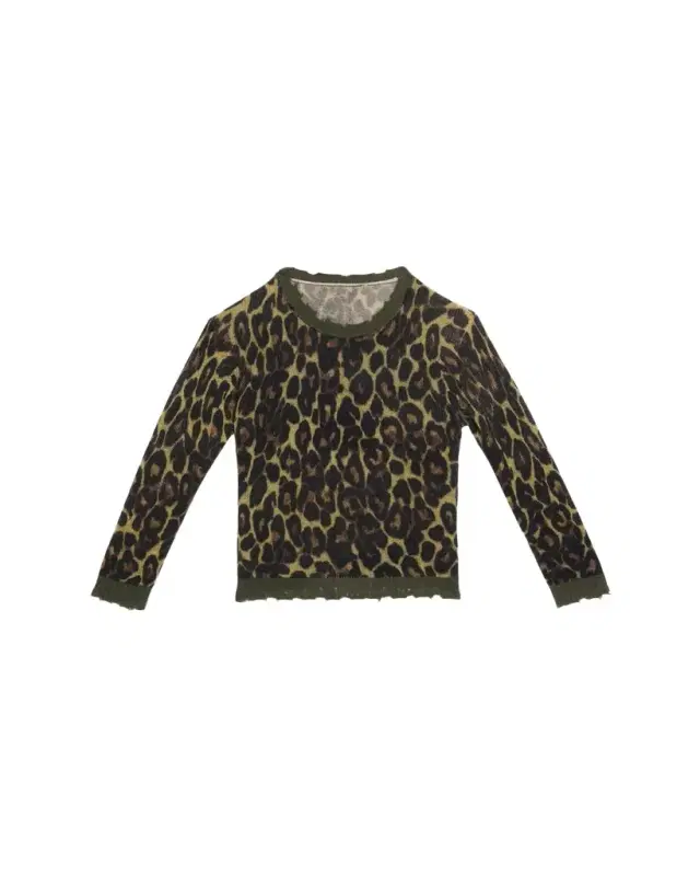 R13 Leopard-Print Cashmere Sweater