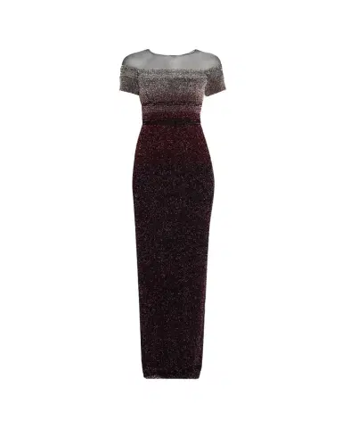 PAMELLA ROLAND Short-Sleeve Signature Sequined Column Gown | Thumbnail 1 PAMELLA ROLAND Short-Sleeve Signature Sequined Column Gown | Thumbnail 1