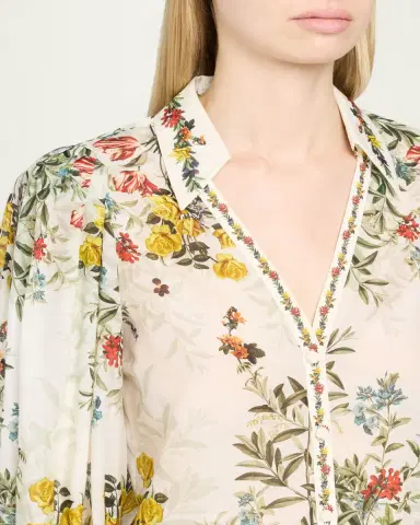 Alice + Olivia Charis Floral Button-Front Blouse | Thumbnail 5 Alice + Olivia Charis Floral Button-Front Blouse | Thumbnail 5