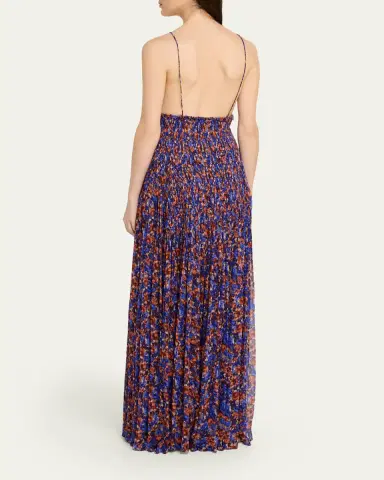 Ulla Johnson Atrani Floral Silk Chiffon Maxi Dress | Thumbnail 3