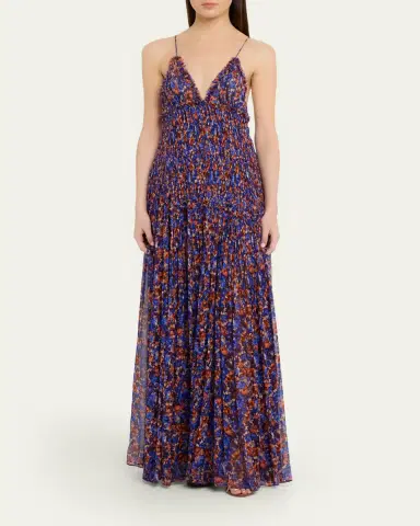 Ulla Johnson Atrani Floral Silk Chiffon Maxi Dress | Thumbnail 4