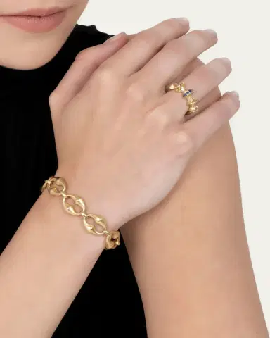 Vram 18K Yellow Gold Chrona Mini Link Bracelet | Thumbnail 2
