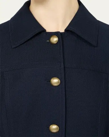 Max Mara Risorsa Short-Sleeve Pique Shirt Jacket | Thumbnail 5 Max Mara Risorsa Short-Sleeve Pique Shirt Jacket | Thumbnail 5
