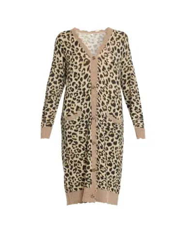 R13 Leopard-Print Long Cashmere Cardigan | Thumbnail 1 R13 Leopard-Print Long Cashmere Cardigan | Thumbnail 1