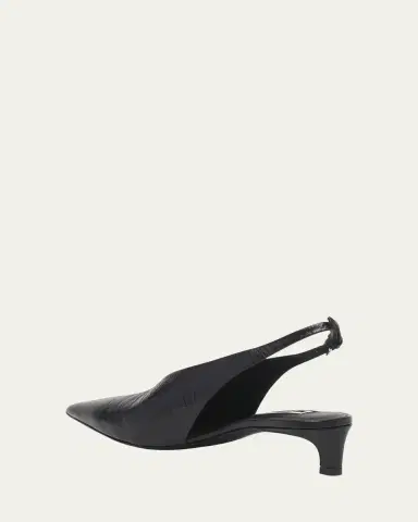 Jil Sander Calfskin Slingback Ballerina Pumps | Thumbnail 4