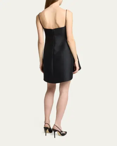 Balenciaga Square-Neck High-Low Mini Babydoll Dress | Thumbnail 3 Balenciaga Square-Neck High-Low Mini Babydoll Dress | Thumbnail 3