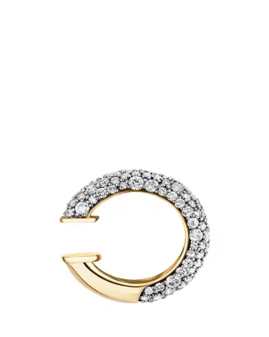 Mason and Books 14K Floret Ear Cuff with Diamonds and White Rhodium, Single | Thumbnail 1