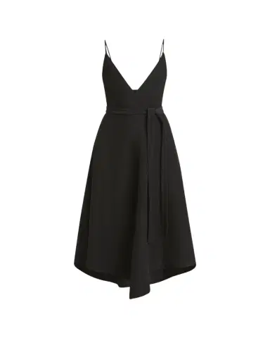 Proenza Schouler Elaine Plunging Belted Linen-Blend Midi Dress | Thumbnail 1 Proenza Schouler Elaine Plunging Belted Linen-Blend Midi Dress | Thumbnail 1