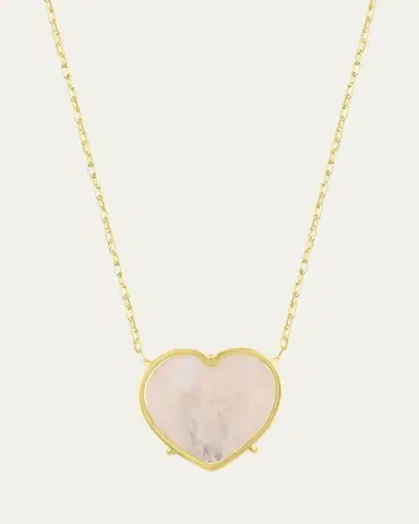JIA JIA 14K Rainbow Moonstone Heart Necklace | Thumbnail 3