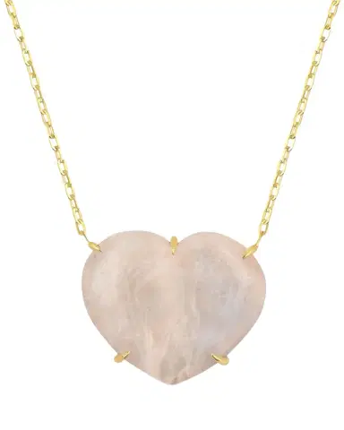 JIA JIA 14K Rainbow Moonstone Heart Necklace | Thumbnail 1