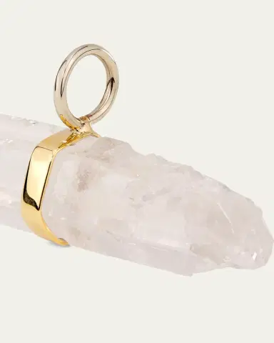 JIA JIA 14K Crystal Quartz Bar Charm | Thumbnail 2 JIA JIA 14K Crystal Quartz Bar Charm | Thumbnail 2
