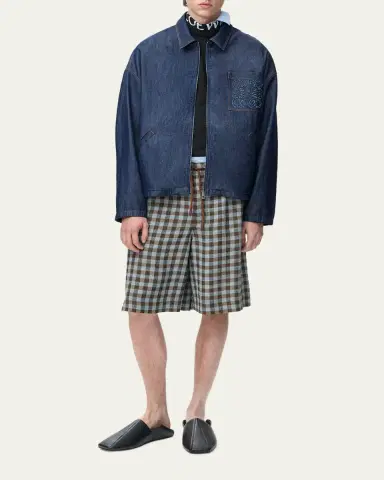 Loewe Men's Denim Zip-Front Jacket | Thumbnail 2