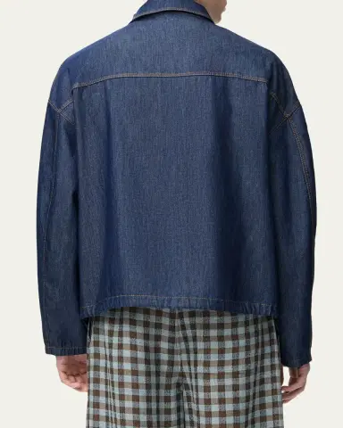 Loewe Men's Denim Zip-Front Jacket | Thumbnail 3