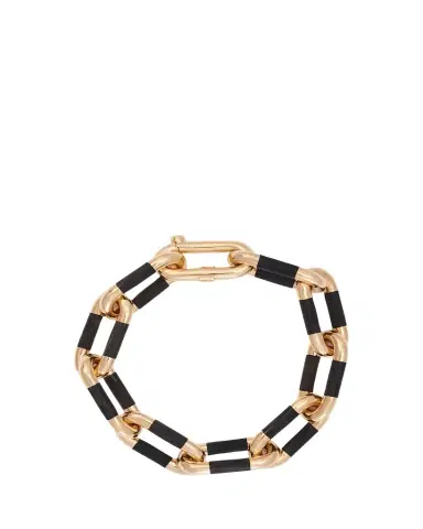 Sidney Garber 18K Yellow Gold Ebony Oval Link Bracelet | Thumbnail 1