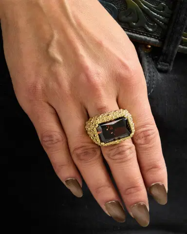 Nickho Rey Hilton 14K Gold Vermeil Cubic Zirconia Cocktail Ring | Thumbnail 2 Nickho Rey Hilton 14K Gold Vermeil Cubic Zirconia Cocktail Ring | Thumbnail 2
