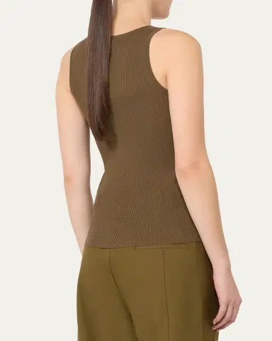 Max Mara Scoop-Neck Ribbed Tank Top | Thumbnail 3 Max Mara Scoop-Neck Ribbed Tank Top | Thumbnail 3
