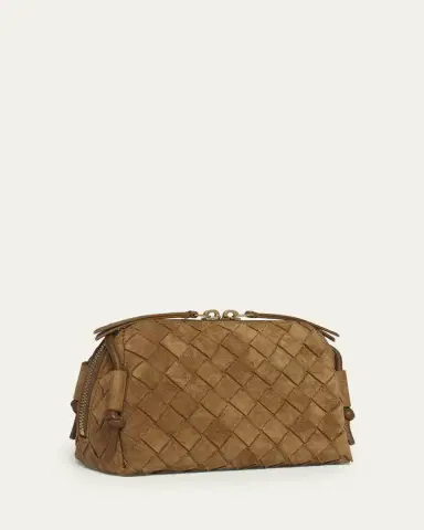 Bottega Veneta Concert Pouch Intrecciato Suede Crossbody Bag | Thumbnail 3