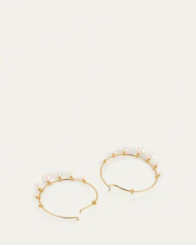Paul Morelli 18K Yellow Gold Wind Chime Earrings with Akoya Pearls, 36mm | Thumbnail 4 Paul Morelli 18K Yellow Gold Wind Chime Earrings with Akoya Pearls, 36mm | Thumbnail 4