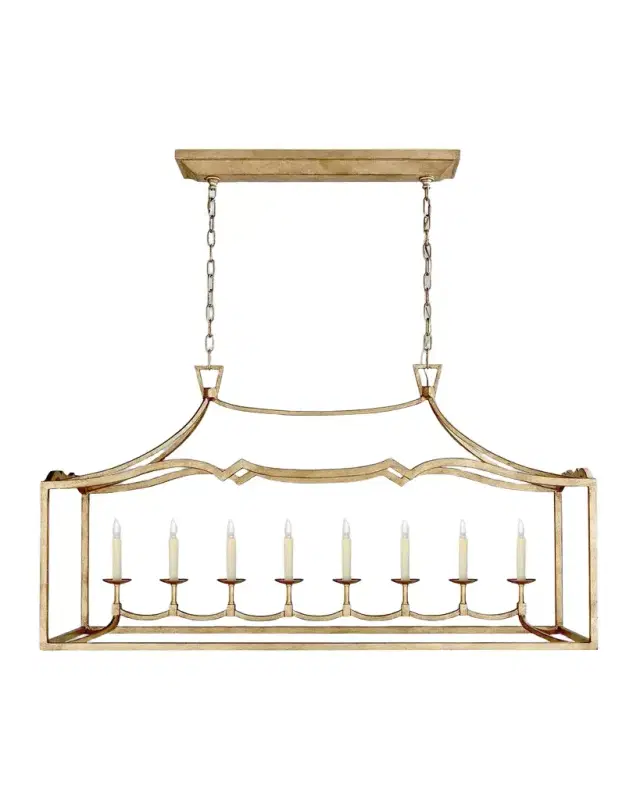 Visual Comfort Signature Fancy Darlana Large Linear Chandelier By Chapman & Myers
