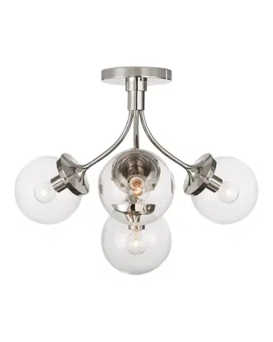 Visual Comfort Signature Prescott Medium Semi Flush Mount | Thumbnail 1