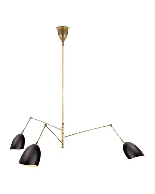 Visual Comfort Signature Sommerard Large Triple Arm Chandelier By AERIN