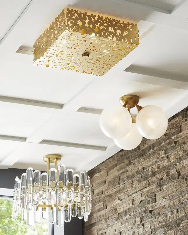 Visual Comfort Signature Cristol Large Triple Flush Mount By AERIN