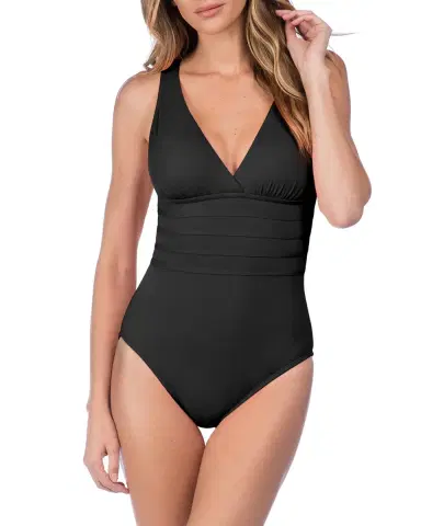 La Blanca Island Goddess Strappy-Back One-Piece Swimsuit | Thumbnail 2