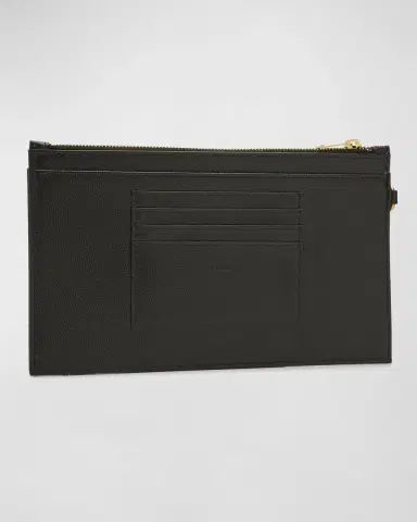 Saint Laurent YSL Monogram Large Bill Pouch in Grained Leather | Thumbnail 6 Saint Laurent YSL Monogram Large Bill Pouch in Grained Leather | Thumbnail 6