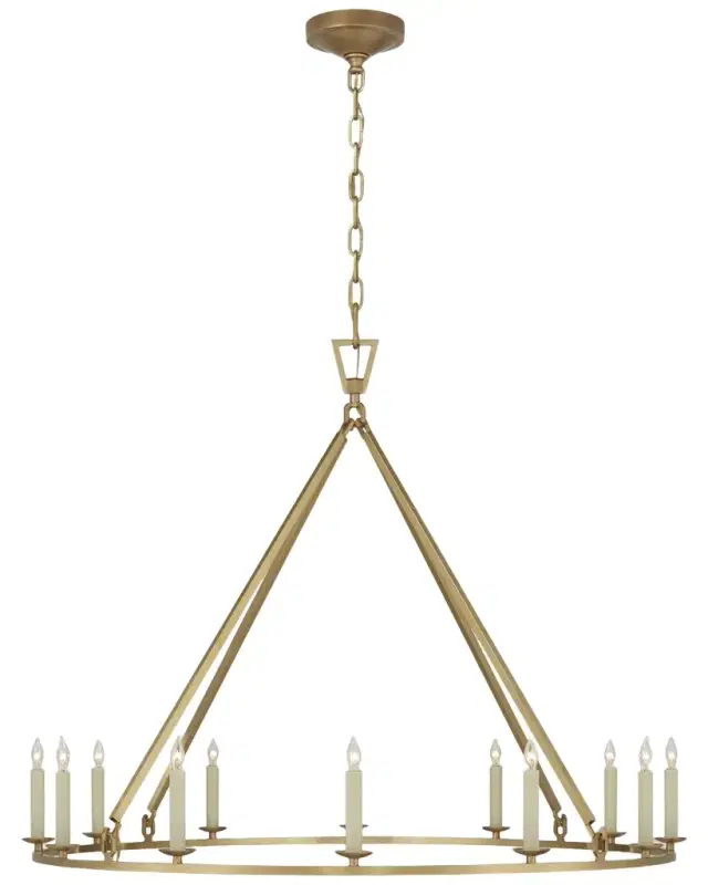 Visual Comfort Signature Darlana Large Single Ring Chandelier By Chapman & Myers