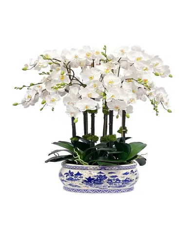 Winward Home Orchid Faux Floral Arrangement in Oval Planter | Thumbnail 2 Winward Home Orchid Faux Floral Arrangement in Oval Planter | Thumbnail 2