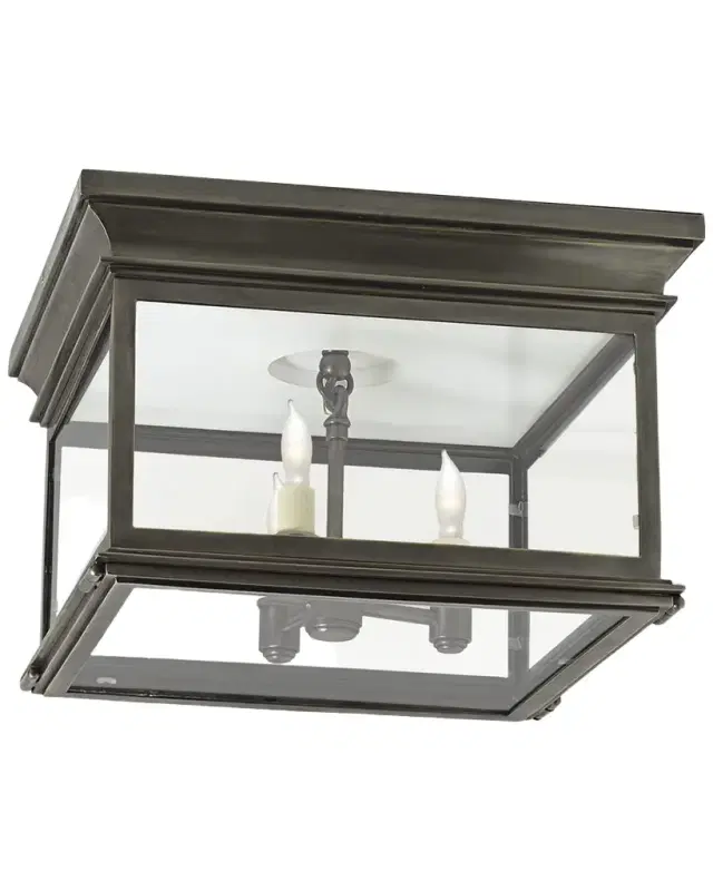 Visual Comfort Signature Club Large Square Flush Mount By Chapman & Myers
